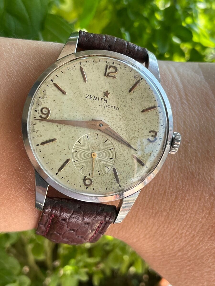 経典 WATCH SPORTO ZENITH JUMBO MADE SWISS 37mm MENS CAL.40 MANUAL ゼニス