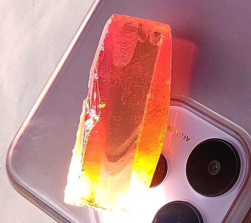 Certified 271.80Ct Natural Orange Zircon Rough Brazilian Mineral Loose Gemstone - Picture 7 of 9
