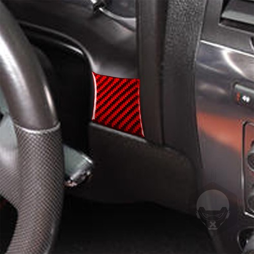 Borde de panel lateral del volante interior de fibra de carbono rojo para Hummer H3 2006-2010 - Imagen 5 de 15