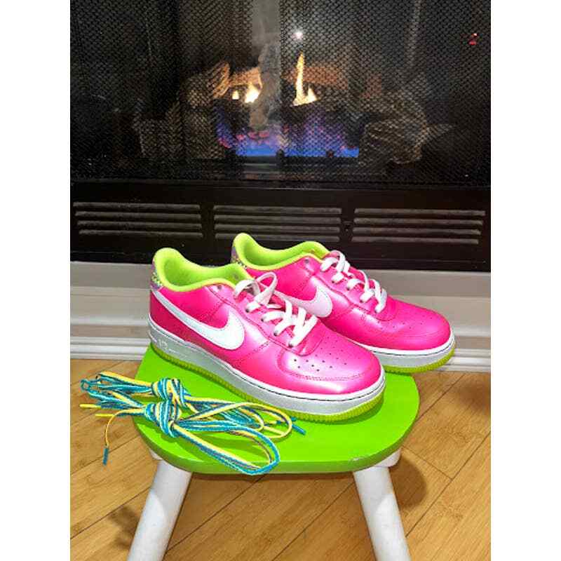 Nike Air Force Low Pink Volt Aqua (GS) 6y UK