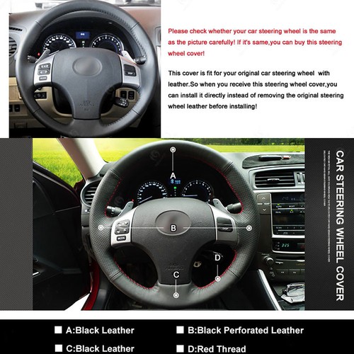 Hágalo usted mismo personalizado PU volante puntada en cubierta envolvente para Lexus IS IS250 IS300 - Imagen 2 de 11