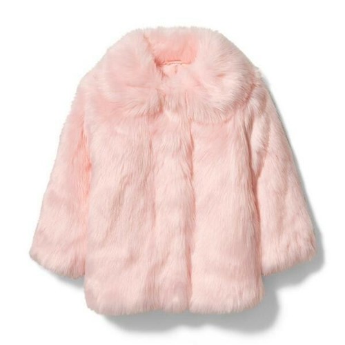 NWT** Janie \u0026 Jack Pink Faux Fur Coat 