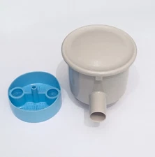 2-1/8" Type C Vacuum Canister Side Port - Twist Lid Dental Vacuum Evacuation