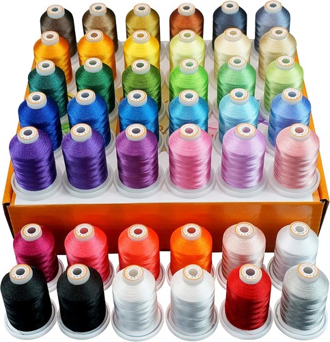 42-Spool 1000M Polyester Embroidery Thread Kit for Pros & Beginners - Color Fast - Picture 3 of 8