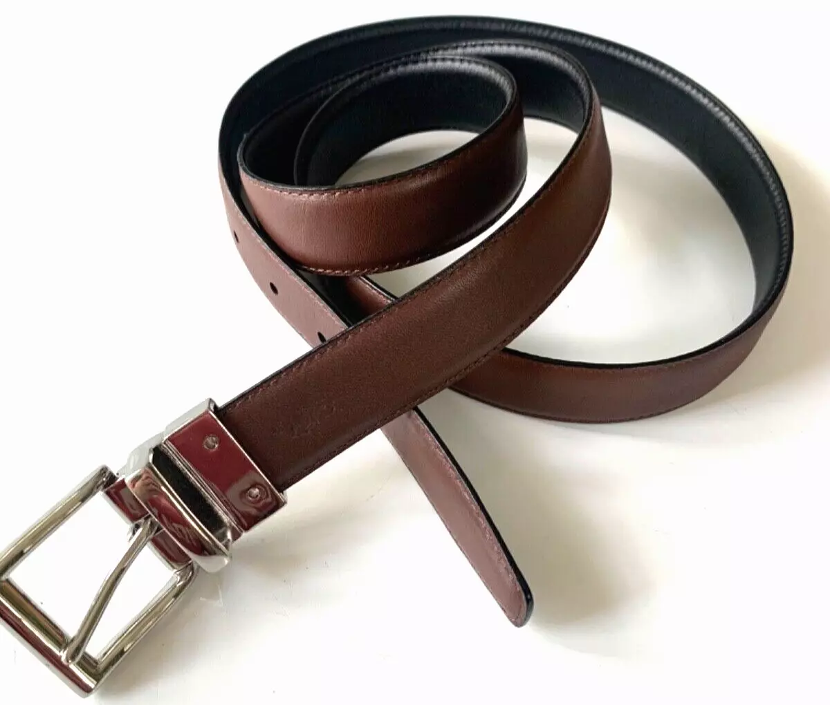 Mens Reversible Belt Black Brown Dress