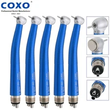 NSK Style COXO Dental Handpiece 4 Holes High Speed  Push Button Turbine Blue