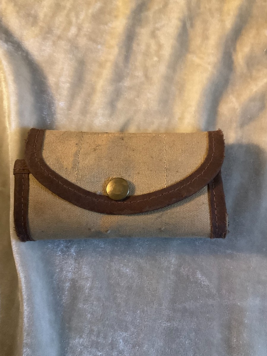 Vintage 1960s Orvis Fly Fishing Pouch w/ Flies Lure Set Made In