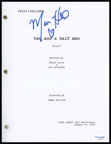 Marin Hinkle "Two and a Half Men" AUTOGRAPH Signed Pilot Episode Script ACOA