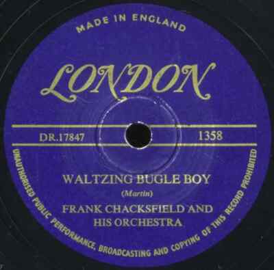SCHELLACK Frank Chacksfield & His Orchestra Ebb Tide / Waltzing Bugle Boy