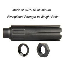 .308 .300BLK 300WIN 5/8-24 TPI Linear Compensator Muzzle Brake XL 4.5" Long