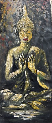 Buddha Original Oil Painting 70x31 Cm