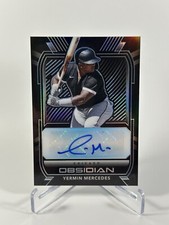 2021 Panini Chronicles Obsidian Yermin Mercedes #O-YM Carolina Blue Prizm Auto