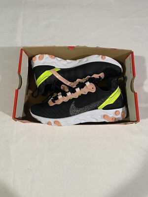 New Womens Size 6.5 Black Nike React Element 55 PRM Running Shoes CD6964 002