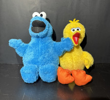 Big Bird  Cookie Monster Sesame Street 16" Kohls Cares Stuffed Plush Lot