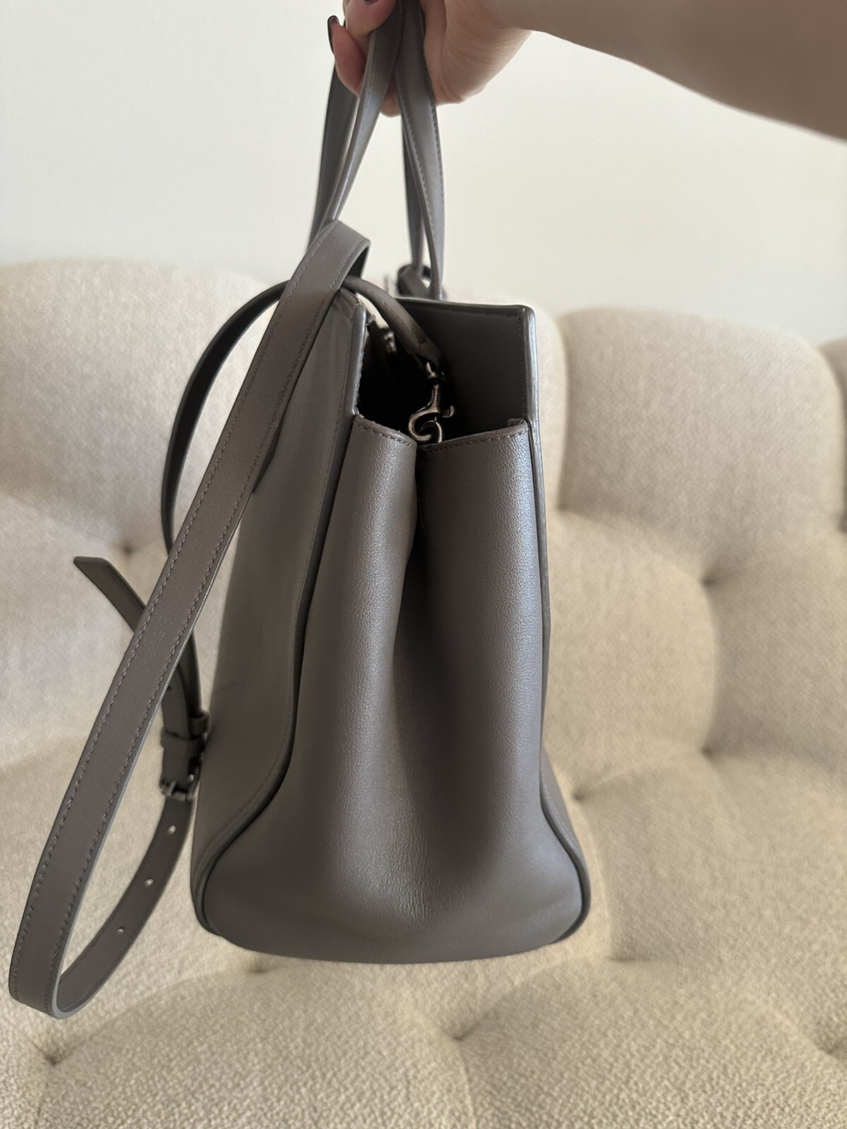 Borsa a libro Saint Laurent Pre loved colore grigio ottime condizioni