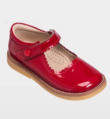 ELEPHANTINO Girl's Scalloped Leather Mary Jane Size 10 BRAND NEW (Retail $75)