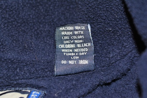Original Gap Clothing Pro Fleece 1/4 Zip Pullover Jacket Blue Knit Sleeve Sz L - Picture 7 of 7