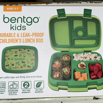 Bentgo  Kids Prints Leak-Proof, 5-Compartment Bento-Style Kids Lunch Box - Id...