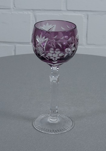 Nachtmann Bleikristall Prunk Römer Weinrömer Balusterschaft handgeschliffen Lila - Picture 2 of 5