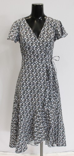 JJ's House Damen Blumendruck Wickelkleid JL3 Mehrfarbig Größe US:4 Neu mit Etikett