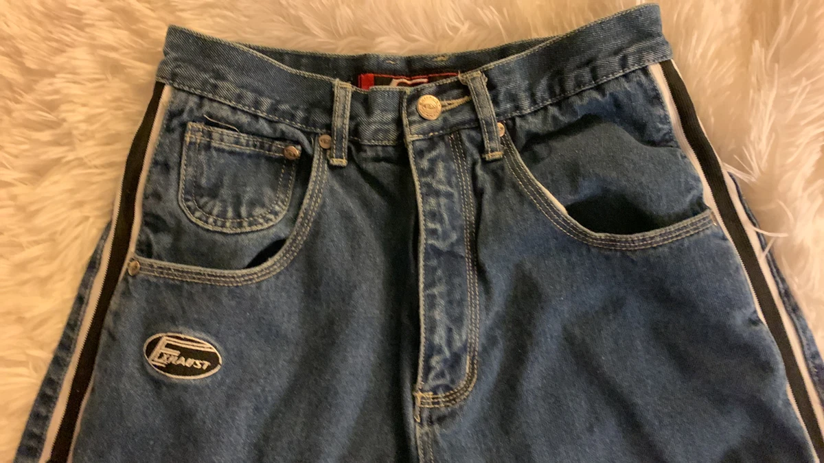 Jeans with stripes mens sales