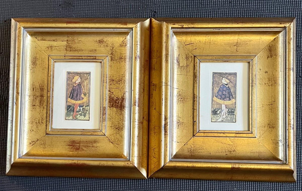 Visconti Tarot Card Art Prints by Bonifacio Bembo Page Of Wands