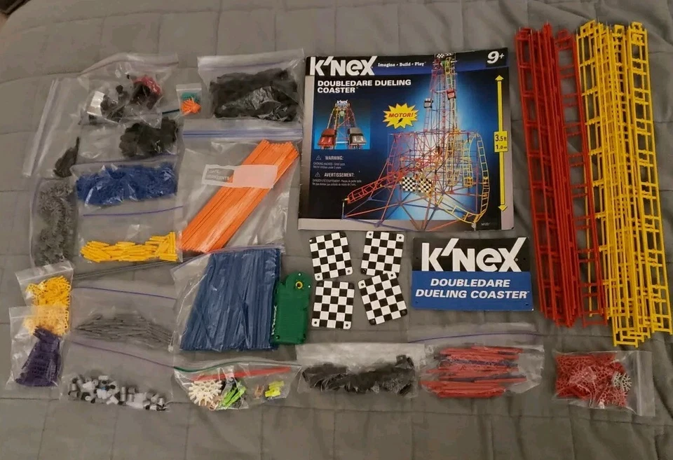 Knex Double Dare Dueling Roller Coaster Building Set Vintage Rare - Image 3 of 4
