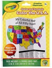 Crayola The USA States Symbols Coloring Maps