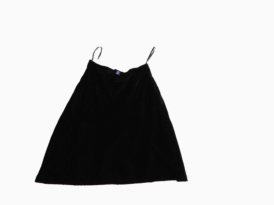 Falda ANN TAYLOR Talla 8 Terciopelo Seda Rayón Negra Acampanada Línea A Forrada Nueva De Colección Foto 2 de 4