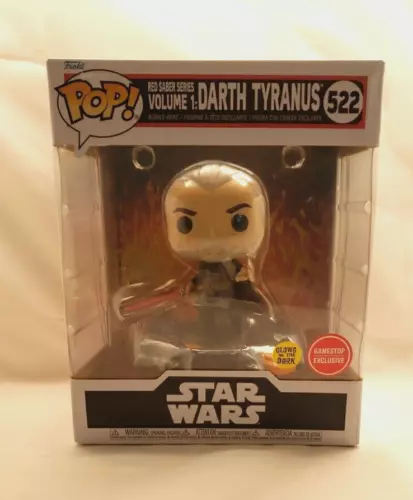 Funko Pop Star Wars Darth Tyranus #522 Red Saber Series Vol 1 GameStop Exclusive