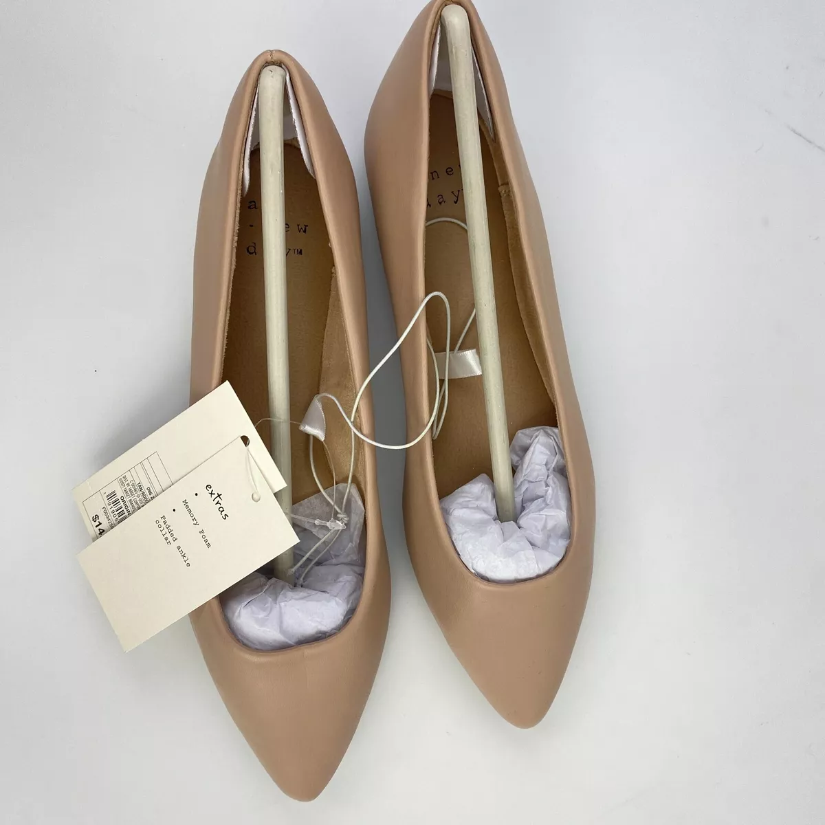 Comfortable tan flats sale
