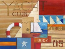 Ceramic Backsplash Tile Mural Nautical Sailing Ship - Portofino Collage I