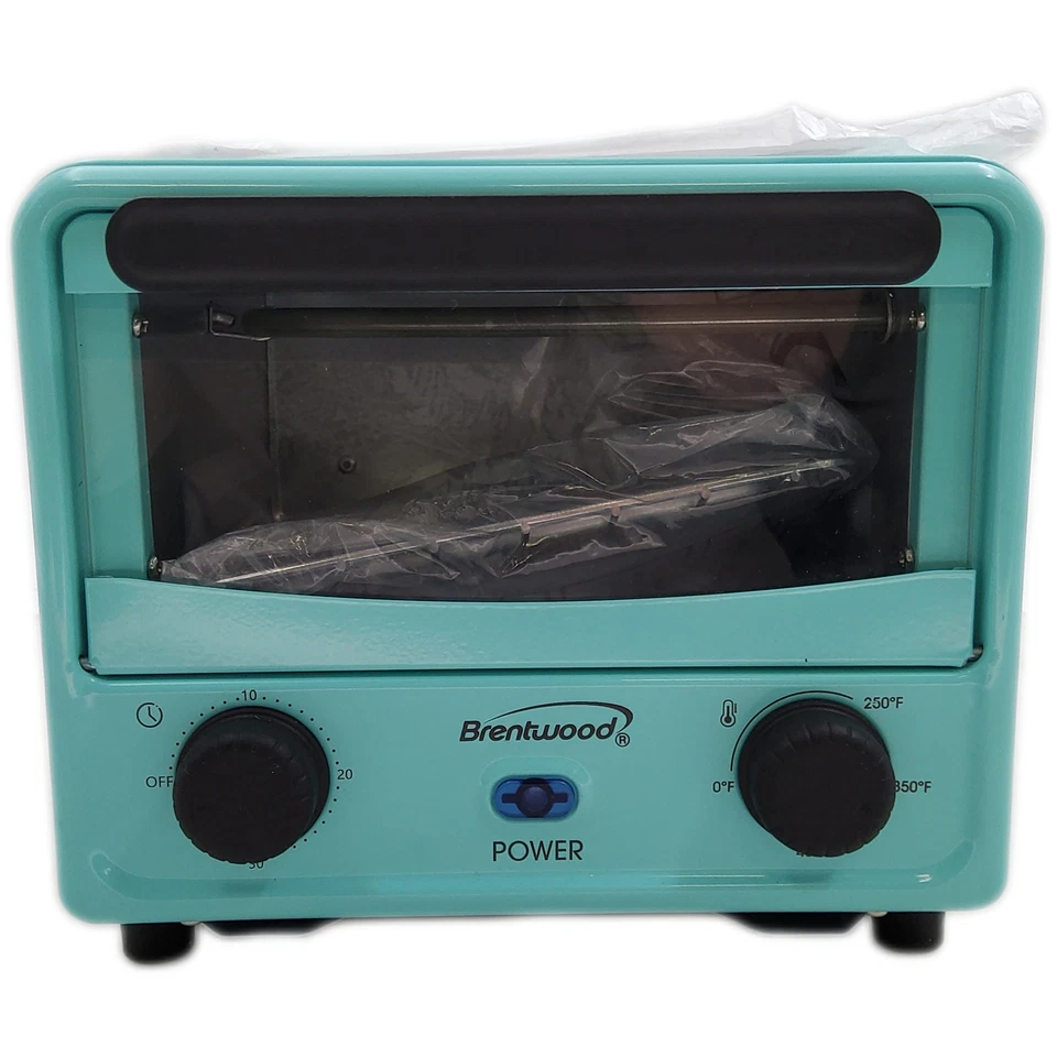 Brentwood 500-W Stainless Steel Mini Toaster Oven (Blue) Foto 3 de 4