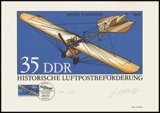 KUNST-EDITION 1991 BRD 1523 FLUGZEUG GRADE  ESStpl. "BONN" HANDSIGNIERT !!