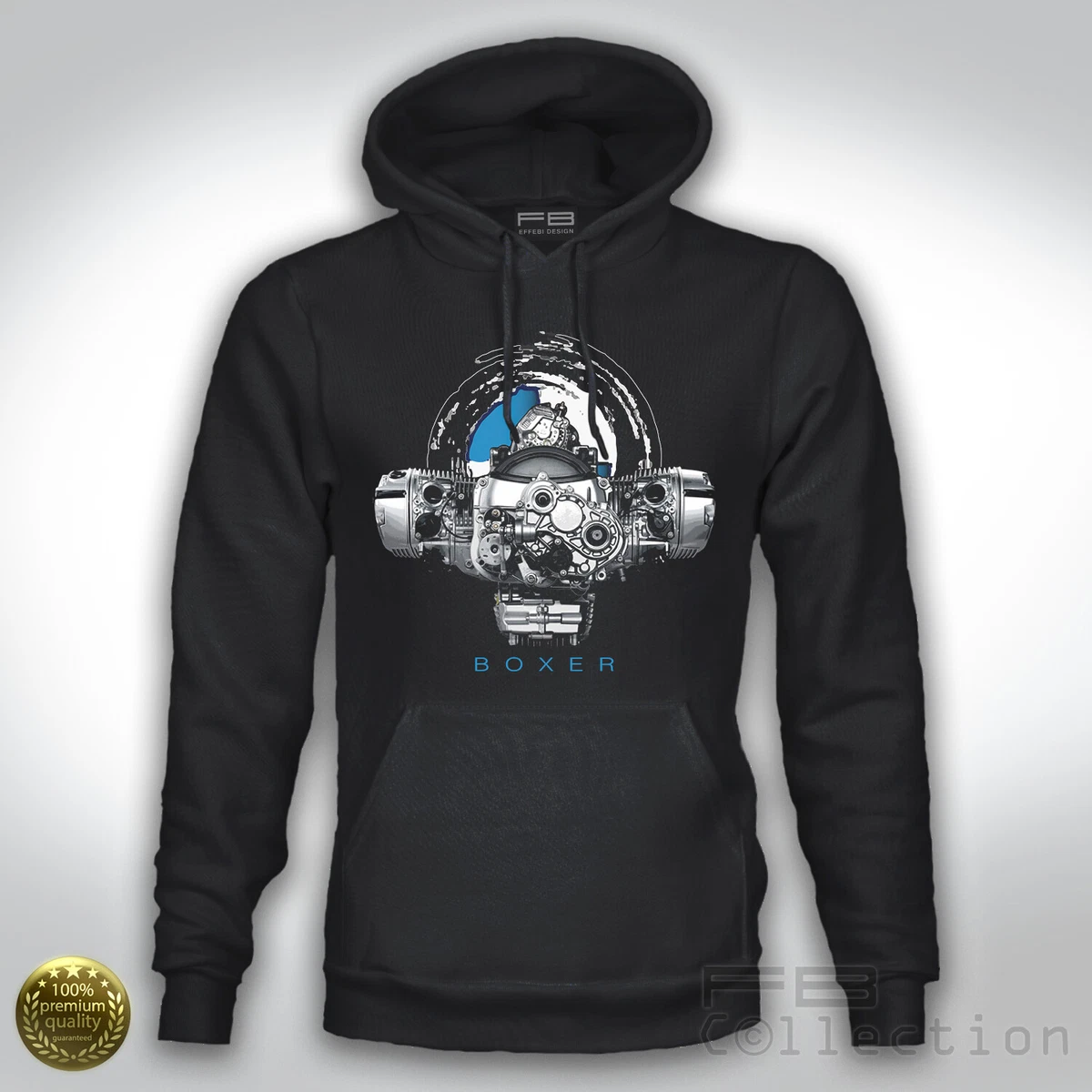 Felpa Hoodie Inspired Bmw Motorrad Boxer Spirit Boxer Heart Engine
