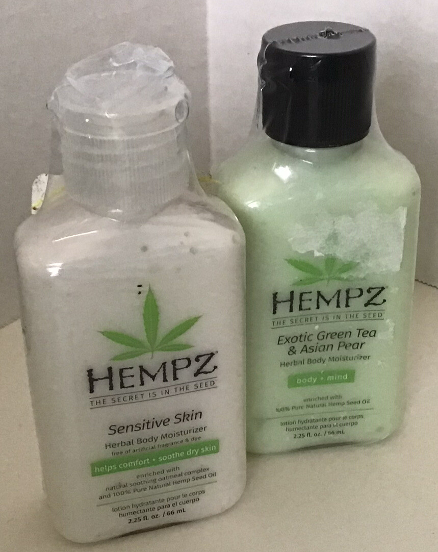 LOT of 2 HEMPZ lotion Sensitive skin + Green tea & Asian Pear 2.25 oz/66mL. B016 eBay