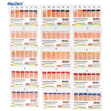 MacDent Dental Endodontic Gutta Percha / Absorbent Paper Points Taper .02/04/06