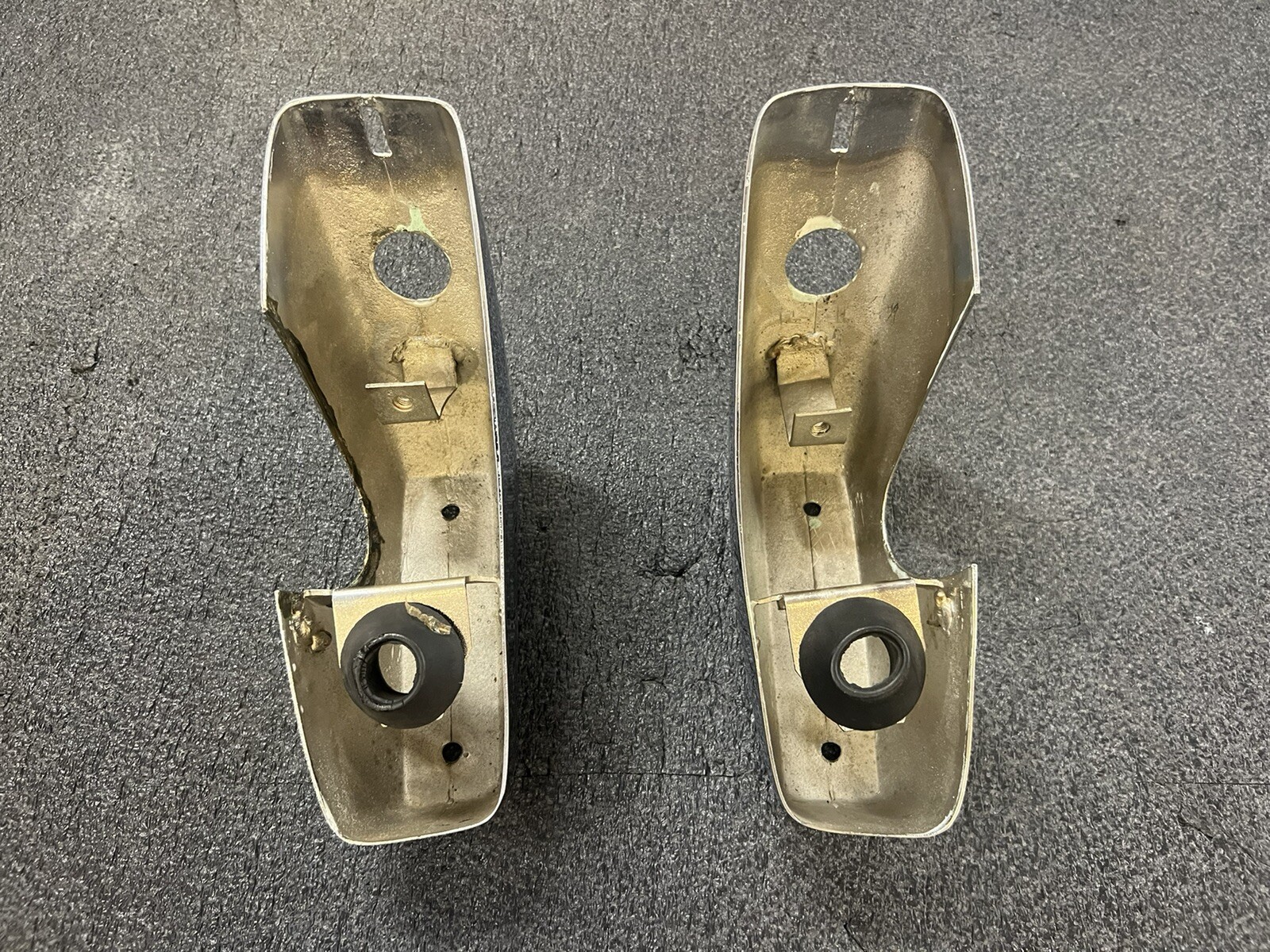 Ferrari 330 GTC 275 GTS OEM Chrome Rear Bumper Cover Over Rider LH RH Pair