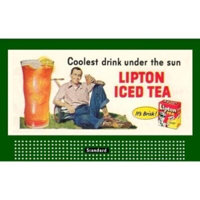 HO 1 1/2'' x 3'' BILLBOARD SIGN GLOSSY INSERT  LIPTON ICE TEA