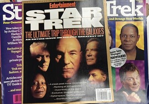 LOT OF 3!  “ENTERTAINMENT WEEKLY / TV GUIDE" 1994/1995 All "STAR TREK" Issues!