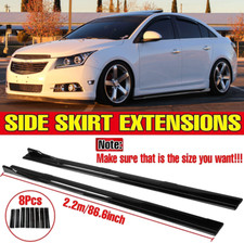 2.2m Side Skirt Splitter Extension Rocker Panel Gloss Black For Chevrolet Cruze