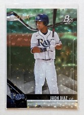 2021 Bowman Platinum Jhon Diaz Green Ice /299 #TOP-28 Tampa Bay Rays