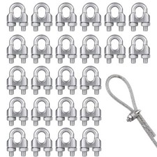 24PCS M3 1/8"Inch Wire Rope Clamp, 304 Stainless Steel M3 Wire Cable Clamps ⭐?