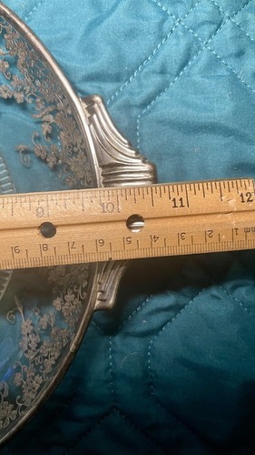 Duncan & Miller First Love Etch DECO Relish Tray Dish Vintage Silver Inlay 10” - Picture 11 of 12