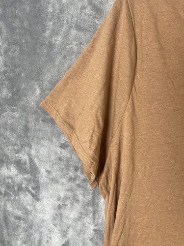 ๐ A New Day Womens Short Sleeves V Neck Pullover T - Shirt Size XL Tan - Picture 4 of 5