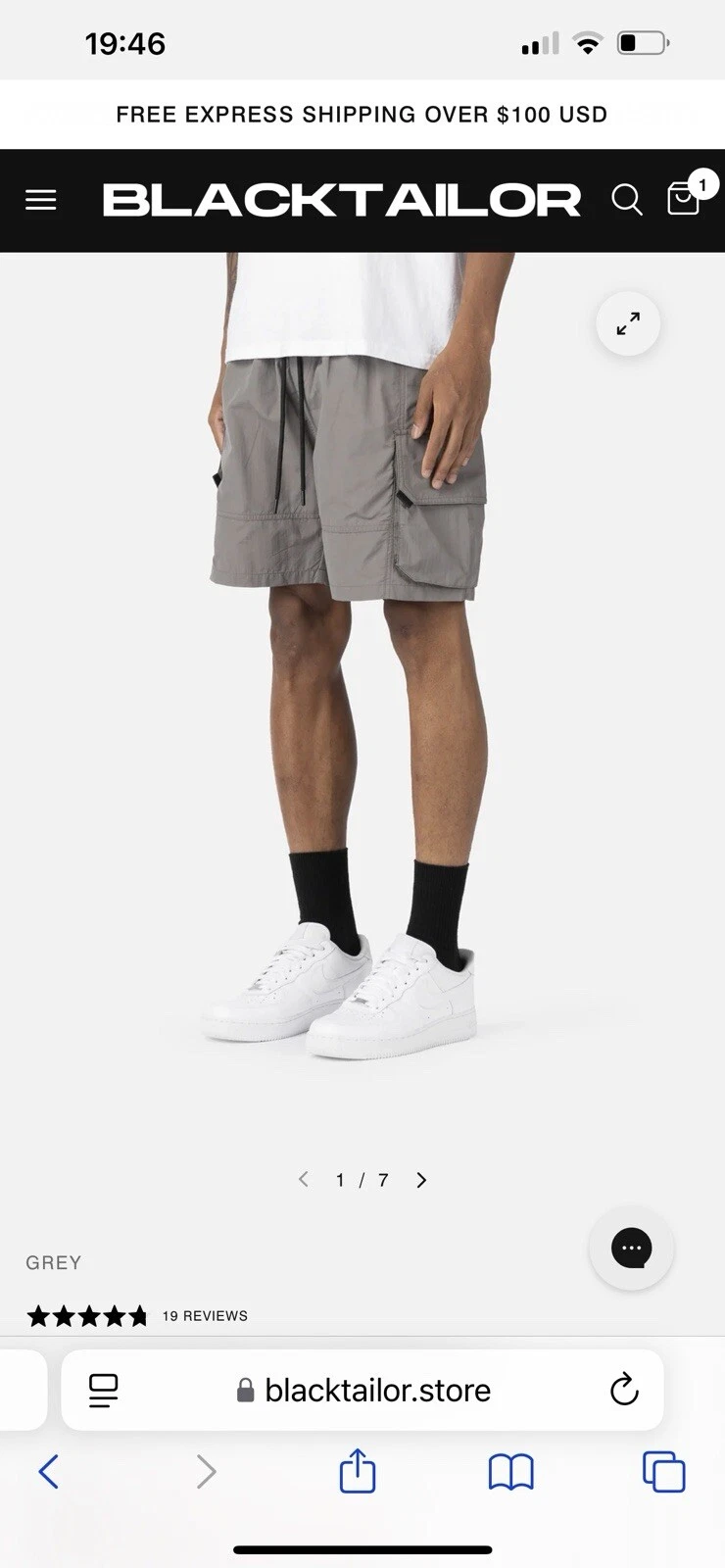 Blacktailor S1 Cargo Shorts Grey