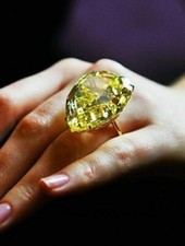 Pear Shape 4CT Real Citrine Solitaire Wedding Ring Gift 14K Yellow Gold Finish