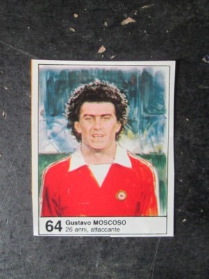 FIGURINA STICKER MUNDIAL 1982 GIORNALINO 64 GUSTAVO MOSCOSO CILE AF3 figurina-sticker-mundial-1982-giornalino-64-gustavo-moscoso-cile-af3