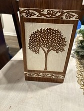 Handcrafted Wooden Urns for Ashes - Cross Engraved Rosewood Urn for Human Ashes
