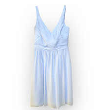 Davids Bridal Light Blue chiffon Dress F15603 woman’s size 4